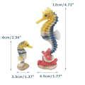 Miniatyrbillede 3 af 6: 2 stk. Søhest Akvariedekoration, Kunstig Søhest Polyresin Figur Ornament til Børn Undervisningsmodel