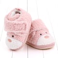 Miniatyrbild 4 av 5: Nyfödda baby Flickor Varm fleece Bekväma stövlar Halkfri sula för toddler Vinterstrumpor Tecknade skor (3-6 månader, rosa)