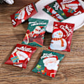 Miniatyrbillede 4 af 4: 100 stk. Cookie Forseglingsposer Brevdesign Støvtæt Julemandsprint Kiks Slikposer Til Kiks Producent