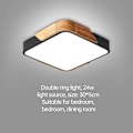 Miniatyrbillede 4 af 7: LED Loftlampe 24W med Fjernbetjening Justerbar Lysstyrke Moderne Ultratynd Firkantet Badeværelseslampe til Hjemmekontor, Sort 30