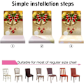 Miniatyrbild 5 av 5: 4-pack julstolsöverdrag för matsal, julstolsöverdrag, juldekorationer, stolsöverdrag för heminredning, kök, fest, cover