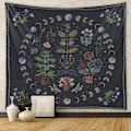 Miniatyrbild 2 av 5: Växttapet, Natur Månfas Gobeläng Vägghängande, Bohemian Mandala Gobeläng Estetisk rumsinredning, Botaniska Gobelänger Lämpliga för sovrum Dor