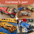 Miniatyrbild 3 av 7: Modellbilar att bygga, 3D-träpussel för vuxna och tonåringar, DIY-skala mekaniska bilmodellbyggsatser, bästa leksakspresent för barn - Grand Prix-bil