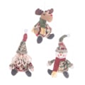 Miniatyrbillede 1 af 5: 3 stk. Juleophæng Snemand Elg Gammel Mand Juledekoration