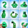 Miniatyrbild 3 av 5: Funny Green Horse Toy, Squeeze Hippo Toy, Stretchy and Squishy Donkey Toy