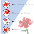 Miniatyrbild 5 av 5: Flower Building Block Kit, Creative DIY Flowers Botanical Collection Byggstensleksak för vuxna Jul Alla hjärtans heminredningskontor Carnation