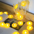 Miniatyrbillede 2 af 7: LED Citronskive Lys Kæde Frugtformet Lanterne Børneværelse Dekorativ Lys Kæde Batteri Lys Orange Lime - Gul Citronskive, USB Model Al