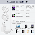 Pikkukuva 4 / 4: Apple 30W Typ-C - Typ-C -pikalaturi iPhone 16 15 Pro Max Mini Magsafe langattomalle vetoketjukaapelille nopeaan lataukseen