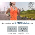 Pikkukuva 2 / 6: Mini Kannettava Radio AM FM Taskuradio 2-kaistainen Stereoradio Mini DSP Digitaalinen Viritin Vastaanotin LCD-näytöllä Ladattava Akku ja Kuulokkeet (Musta)