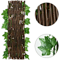 Miniatyrbild 4 av 7: 2 st. Insynsskydd för staket, Konstgjorda löv Faux Ivy Expanderbar/Stretchbar Insynsskydd för Staket för Balkong Uteplats Utomhus, Dekorativ Faux Ivy Stängsel