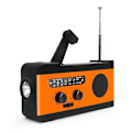 Miniatyrbild 3 av 3: Bärbar handvevradio Bärbar solarhandvevradio Nödhandvevradio (orange)