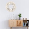 Miniatyrbillede 2 af 6: Rundt Macrame Vægtæppe Vævet Bomuld Boheme Geometrisk Vægdekoration Stue Soveværelse Indretning (A)