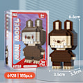 Miniatyrbillede 1 af 4: Labubu Byggeklodser Mini Model Labubu Partikel og Mikro Partikel Blind Box Legetøj Børns Håndlavede Diy Puslespil Fødselsdagsgave 6928