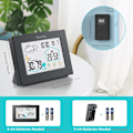 Miniatyrbild 4 av 5: Väderstation, 5” LED Bred Sensor Digital Termometer Hygrometer, Väderklocka Alarm, Trådlös Inomhus Utomhus Hygrometer Termometer med Snooze-funktion