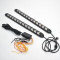 Pikkukuva 5 / 5: 1 Pari 12 LED Punaista Auton DRL Virtaavaa Nauhavaloa Ajovalojen Nuoli Vilkku
