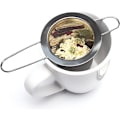 Miniatyrbillede 6 af 6: 1 stk. tefilter i rustfrit stål med fine huller og foldbart design, tebrygger med låg, universal til tekande, krus, kop, flaske, glas