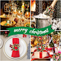 Miniatyrbillede 7 af 7: Sæt med 6 servietringe med krans til julebordet, bryllupsreceptioner, jul, Thanksgiving og hjemmekøkken til både afslappet og formel brug.