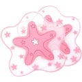 Miniatyrbild 1 av 5: Starfish Coasters Set med 2, söta halkfria dryckesunderlägg, rosa dekorativa koppar, bordstabletter, hushållste, öl, för kök, matsal, vardagsrum (rosa)