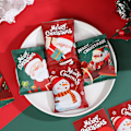 Miniatyrbillede 2 af 4: 100 stk. Cookie Forseglingsposer Brevdesign Støvtæt Julemandsprint Kiks Slikposer Til Kiks Producent