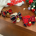 Miniatyrbillede 5 af 5: DIY Julepynt, personlig Familie Juletræ Rensdyr Ornament Juletræskugler Pynt, Snefnug hjort 4 hoveder