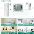 Miniatyrbillede 4 af 6: Køleskabsfryser Termometer, Trådløst Køleskabstermometer med 2 Sensorer, Hørbar Alarm, Min/Max, Indendørs/Udendørs Termometer