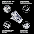 Miniatyrbild 6 av 7: 15 st Nagelklämma: Nagelspetsklämma för snabbbyggnad Polygelspikformer Nagelklämmor Kit för polygel Finger Nail Extension UV LED Builder Clamps Manikyr