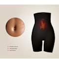 Miniatyrbillede 6 af 10: Shaping-shorts med høj talje og sømløst design, der giver mavekontrol og kompression for at løfte og forme balderne, undertøj shapewear (Lys beige) 4XL