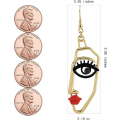 Miniatyrbild 3 av 6: Kvinnors ansikte Statement Dangle Drop örhängen