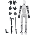 Miniatyrbild 1 av 7: T13 Action Figure, Titan 13 Action Figure, Robot Action Figure, 3D Printed Action[HK] white
