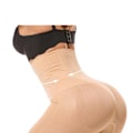 Miniatyrbilde 3 av 10: Shaping-shorts med høy midje og sømløs design som gir magekontroll og kompresjon for å løfte og forme rumpeballene, undertøy shapewear（Lys beige） XL/2XL