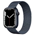 Miniatyrbilde 6 av 6: Mesh-klokkereim i rustfritt stål for menn og kvinner, egnet for Apple Watch 7 Milan-reim (Sølv 38/40/41mm)