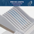 Miniatyrbild 6 av 6: 2-Pcs Barber Fade Combs Hårklippskam GRÅ Kamm för skjutmått Tryck- och saxkam med långt skaft