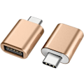 Miniatyrbild 1 av 5: USB C till USB adapter (2-pack), USB-C till USB 3.0-adapter, USB Type-C till USB adapter, (guld)
