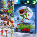 Miniatyrbild 1 av 6: Julälva adventskalender 2023, 24 dagars julnedräkningskalender med 24st gröna tecknade leksaker docka för barn vuxen jul semester strumpa fyllning