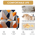 Miniatyrbild 3 av 7: Stretch- cover Printed sofföverdrag Loveseat-överdrag för 2-kuddar soffsoffor Elastiskt universal möbelskydd med 1 örngott (Medium, Grå