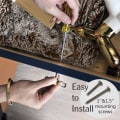 Miniatyrbild 6 av 6: Set med 5 Mässing Glas Skåpsknoppar T Bar Handtag Byrå Lådhandtag Möbelbeslag Guld (Svart)