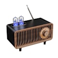 Miniatyrbild 3 av 6: AM FM Classic Retro Radio med Bluetooth högtalare, Vintage Wood Bordsradio med diskantkontroll för kök Vardagsrum med vridreglage