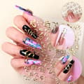 5 st Guldstämpling 3D Nageldekaler DIY Nageldekaler Söt Orm Kärlek Nageldekaler