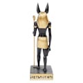 Miniatyrbillede 3 af 4: Gammel Egyptisk Gud Anubis med Retfærdighedens Vægt Statue Guder af De Døde og Efterlivet Vejer Hjertet Mod Strudsfjer Figur
