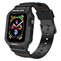 Miniatyrbillede 6 af 7: Passer til AppleWatch7 Udskiftelig Silikone Apple TPU Integreret Urrem (38mm, to-pak, blå + sort)