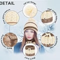 Miniatyrbild 5 av 5: Vintermode Ridhatt Öronskydd Ullhattmask Slipsar Koreanskt mode stickning Varm tredelad set (beige)