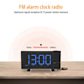 Miniatyrbillede 7 af 7: LED Multifunktionel Projektion FM Radio 2 Alarmer 4 Ur Lysstyrke Justerbar med USB Opladningsport