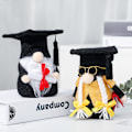 Miniatyrbillede 1 af 5: 2 stk. sort studenterhue uden ansigt, sød bonusdukke til dimissionssæsonen, julegavepynt