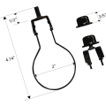 Miniatyrbilde 3 av 6: Skyggeharpe Base Adapter Kit - Inkluderer trim og skyggenivellerer for å holde skyggevare på plass Pære fjærklemme - 2 pakning (svart)
