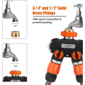 Miniatyrbillede 5 af 7: 2-vejs splitter: 3/4\" og 1/2\" Y med haneadapter, låsbar justerbar vandgennemstrømning, til havevanding, vask.