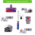 Miniatyrbilde 3 av 3: Trigger Switch Knapp Erstatning for V10V11 Sv12 Sv14 Støvsuger Rød switchButton Deler Kit set 3