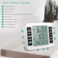 Miniatyrbillede 6 af 6: Køleskabsfryser Termometer, Trådløst Køleskabstermometer med 2 Sensorer, Hørbar Alarm, Min/Max, Indendørs/Udendørs Termometer