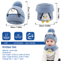Pikkukuva 2 / 5: Lämmin Talvi Neulottu Pipo Huivi Setti, Talvella Paksuuntunut Fleece