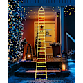 Miniatyrbillede 7 af 10: 3M Julelysstige med Julemand - 245 LED Julelys, 8 Tilstande, Timer Hukommelsesfunktion, Strømforsynet, Indendørs Udendørs Have (Varm Hvid