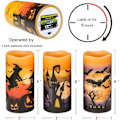 Miniatyrbilde 2 av 7: Halloween Spøkelseansikt Gresskar Lysestake Lyslampe Skrivebord D